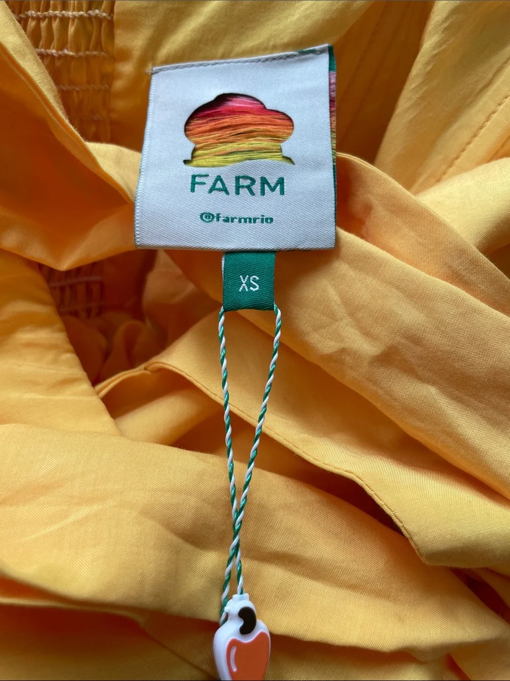 NWT Farm Rio Yellow Sleeveless Halter Maxi Dress Summer Asymmetrical Dress - Picture 6 of 7